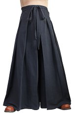 画像9: ユニセックス　ジョムトン手織り綿の袴パンツ　3サイズ2カラー　天然インディゴ染めまたは墨黒染め　Sawan asia　[ブランド直送] (9)