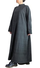 画像4: ジョムトン手織り綿　ゆったりハイネックドレス　裏地付き　墨黒　Sawan asia　[ブランド直送] (4)