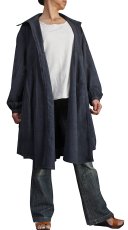 画像4: ジョムトン手織り綿のゆったりチュニックブラウス　墨黒　Sawan asia　[ブランド直送] (4)