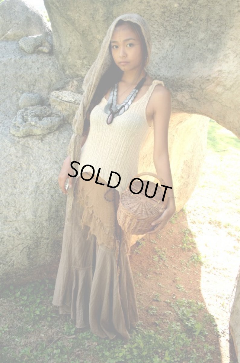 画像12: 10%OFF!! *＊Mサイズ抹茶１枚再入荷！ukA earth アシンメトリーヒラヒラパンツ- リネン×コットン - (12)