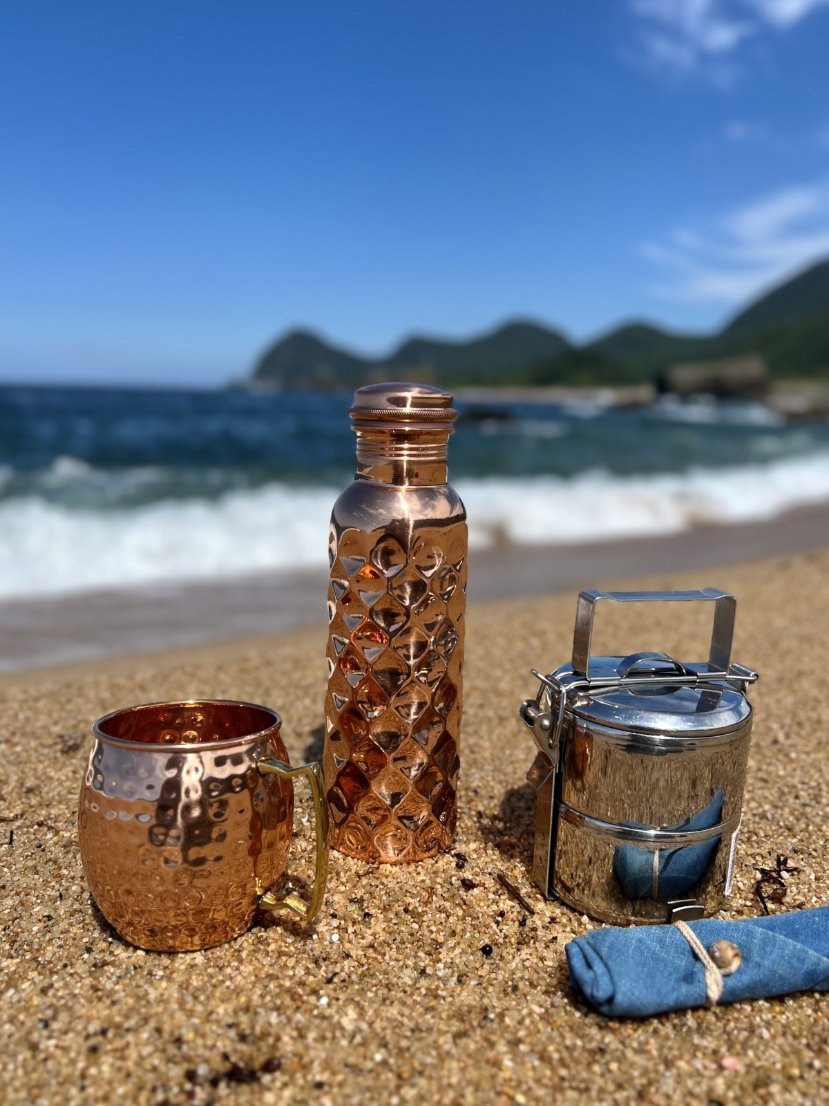 750ｍｌ大量再入荷！日々の健康に♪　アーユルヴェーダ 銅製ボトル　抗菌抗ウィルス